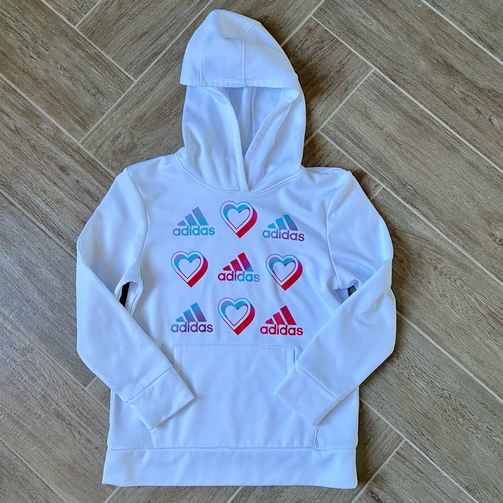 + nwot + ADIDAS Heart Hooded Sweatshirt
